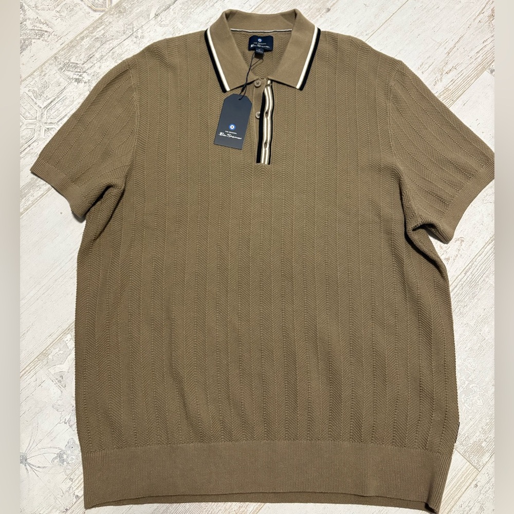 Ben Sherman Tan Polo Shirt size XL NEW